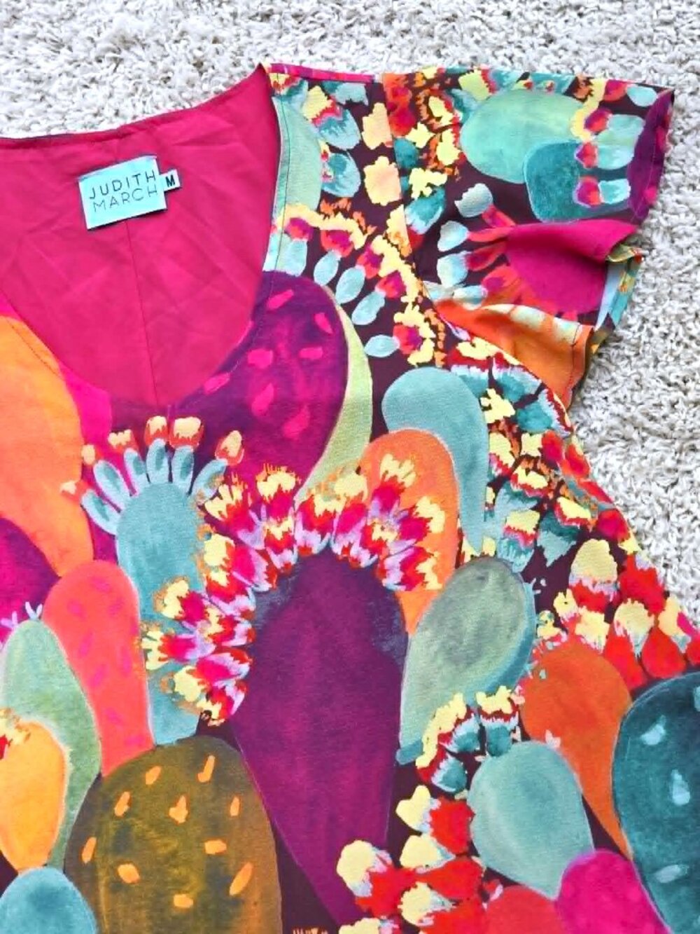 Judith March Dress. Colorful Floral Pattern. Size M. - Picture 7 of 10